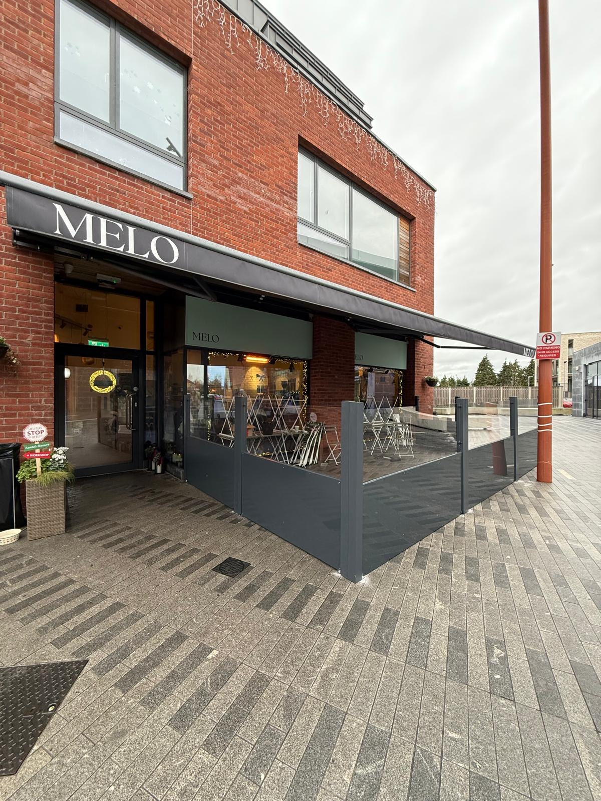 9m Awning with Printed Front Text in Castleknock