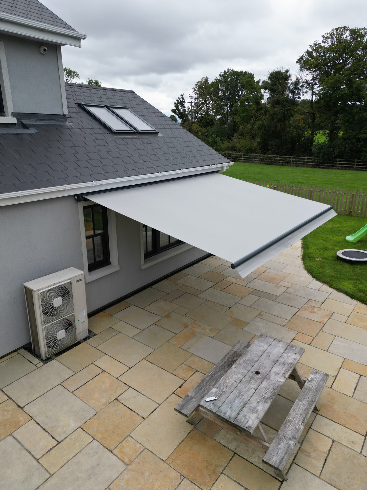 Semi Cassette Awning with R138 Fabric in Clonee