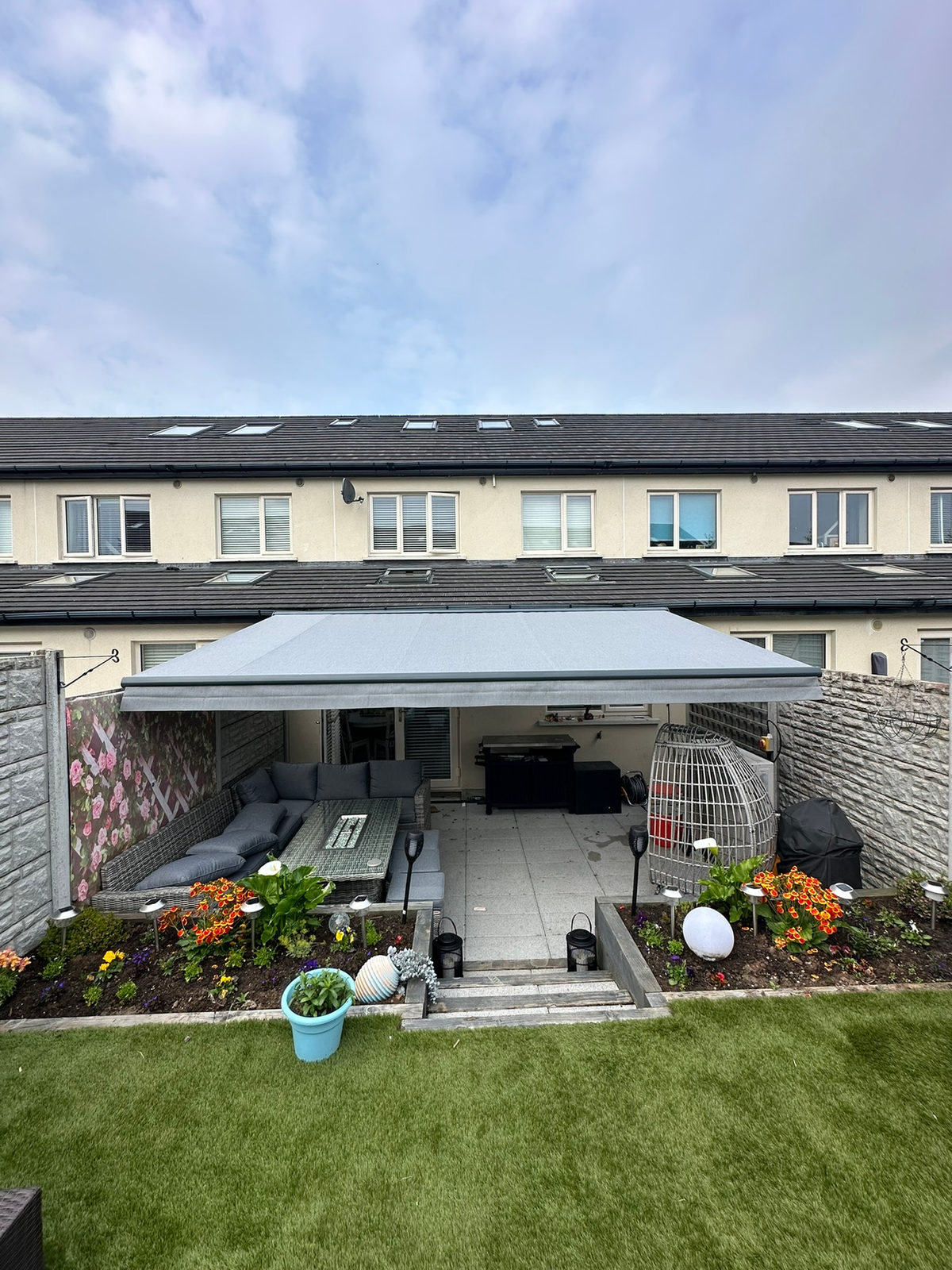 5m Grey Semi Cassette Awning in Blackrock