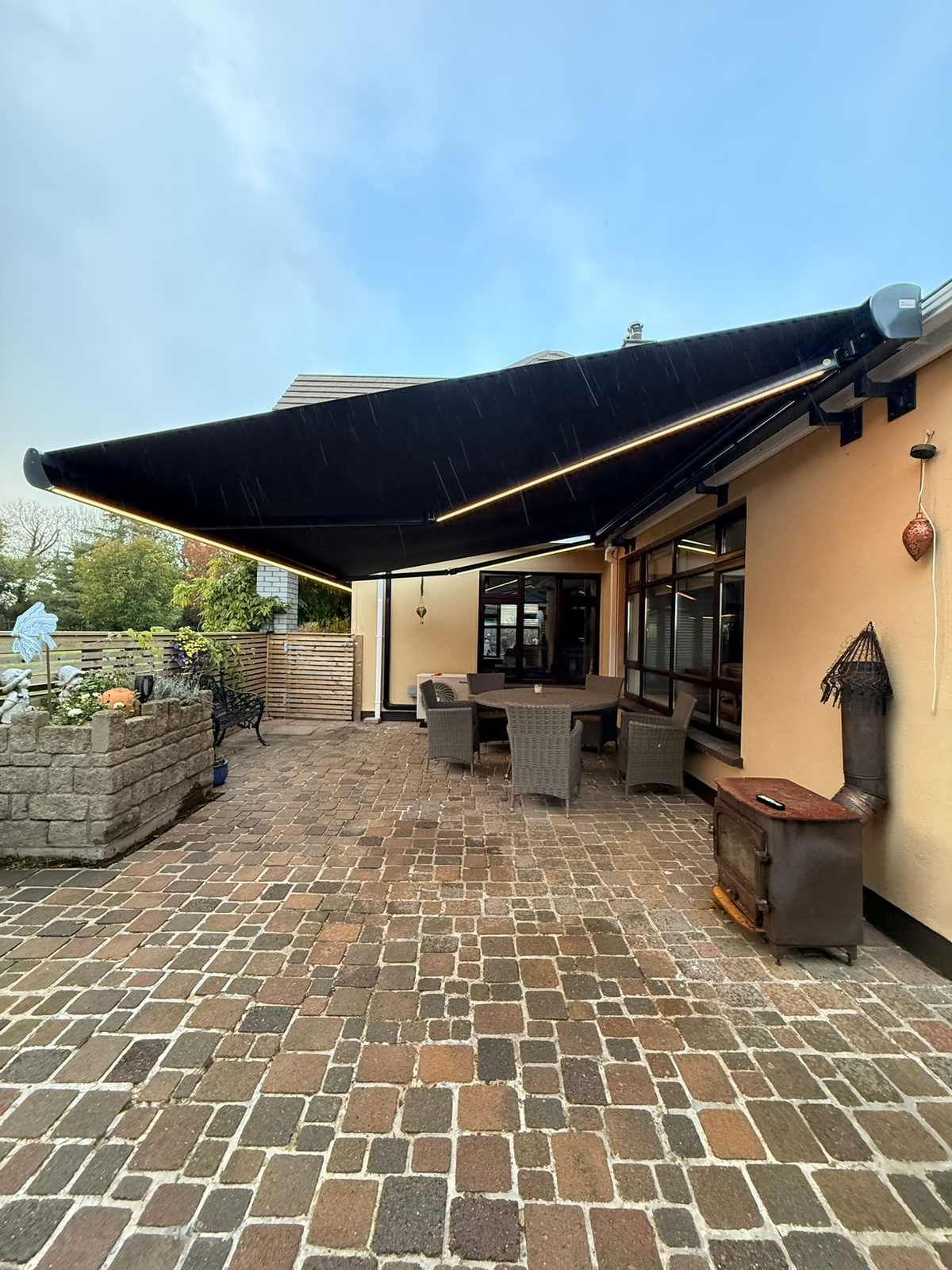 Custom-Bracket Full Cassette Awning in Lusk