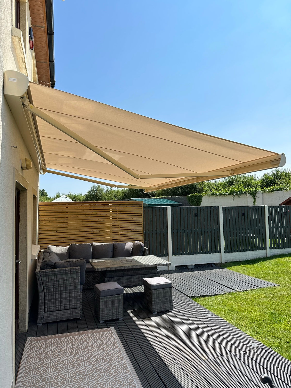 5m Cream Full Cassette Awning in Newcastle