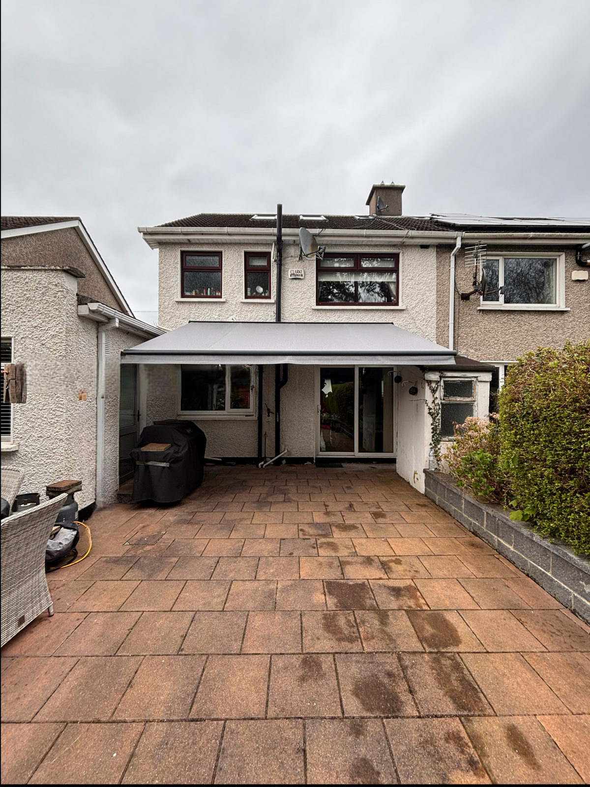 Awning Mounted Clear of Gutters in Blackrock, Dublin
