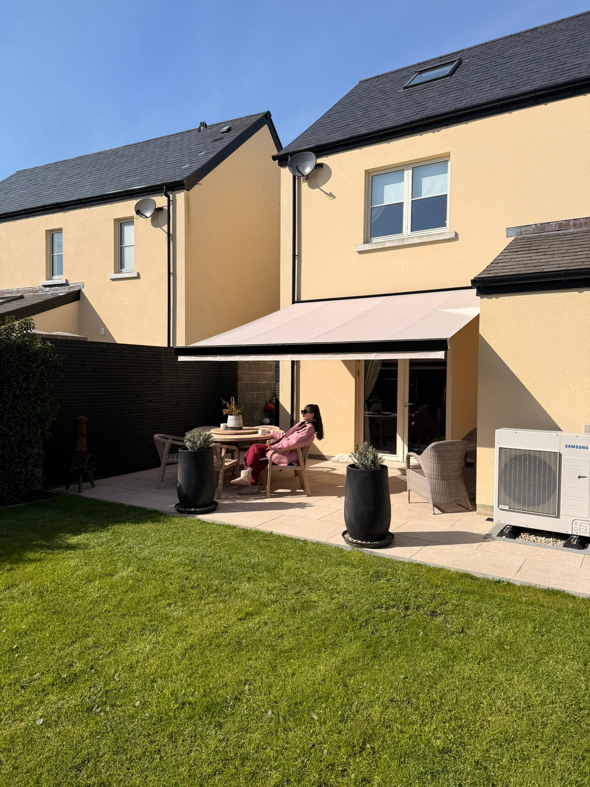 PRO Square Awning with Lin Chine Fabric in Celbridge