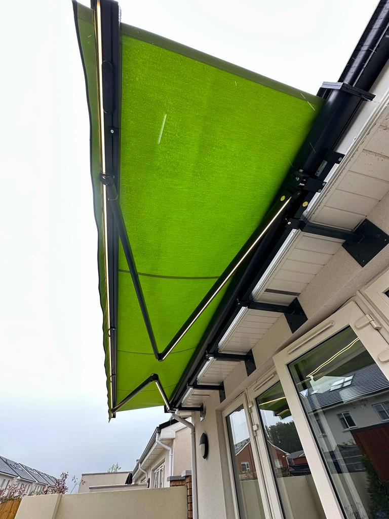 Awning PRO LED on special made brackets