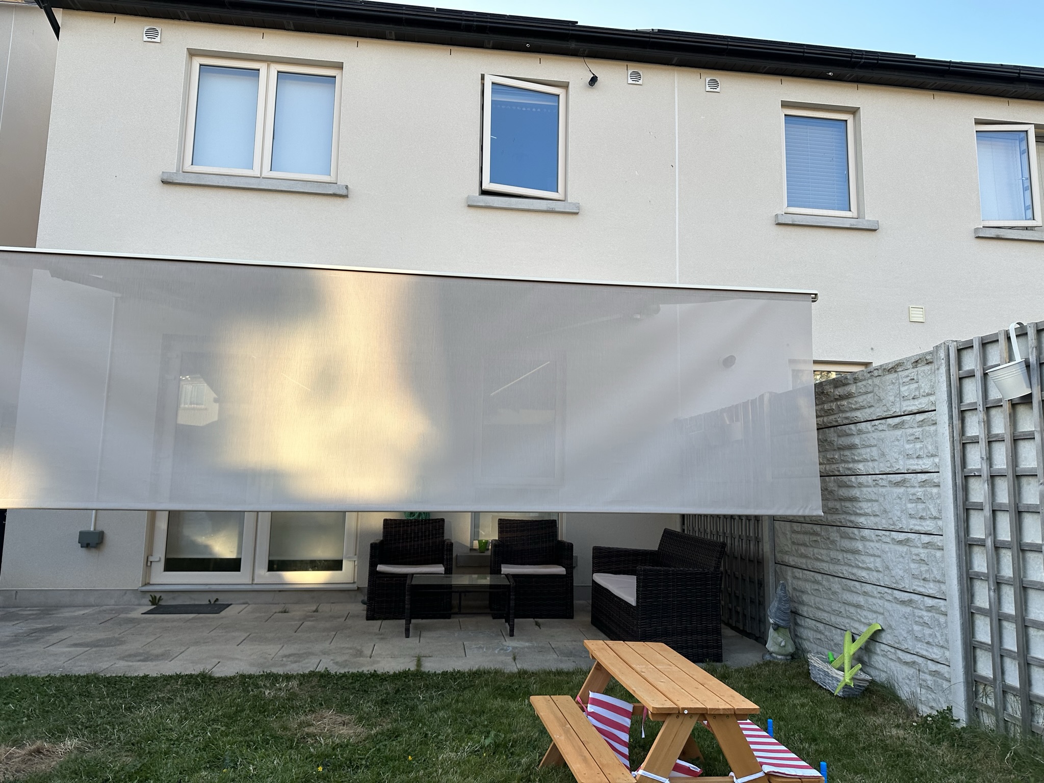 Awning PRO LED with rollable front valance installed in City West co. Dublin