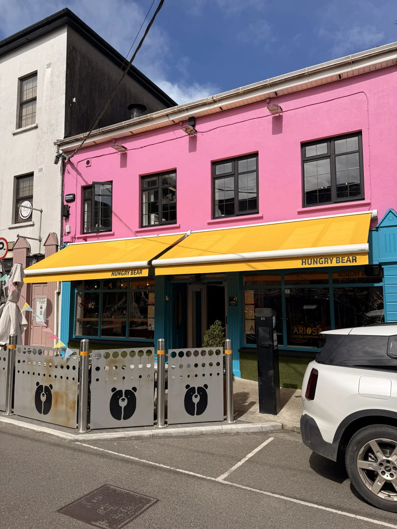Hungry Bear commercial frontage after bright yellow awning re-covering work