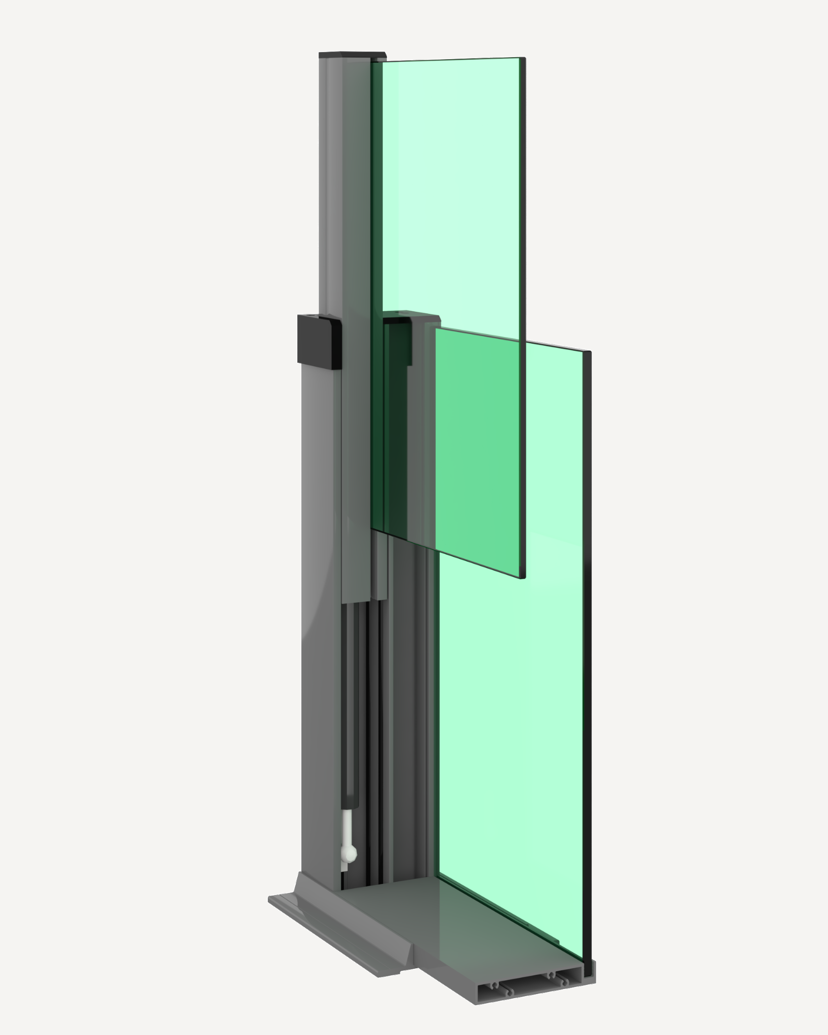 Freestanding modular glass windbreak system