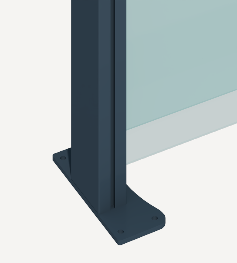 Piston assisted adjustable glass windbreak system